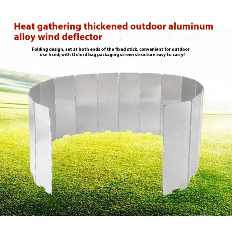 Camping Cooking Alcohol - Portable Camping Windshield Foldable Aluminum Alloy