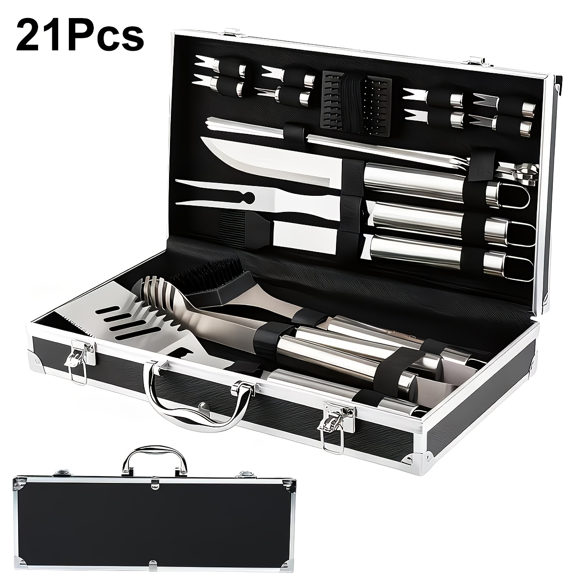 Camping Cooking Without Electricity - 9/21pcs of Barbecue Accessories, Barbecue Sets,