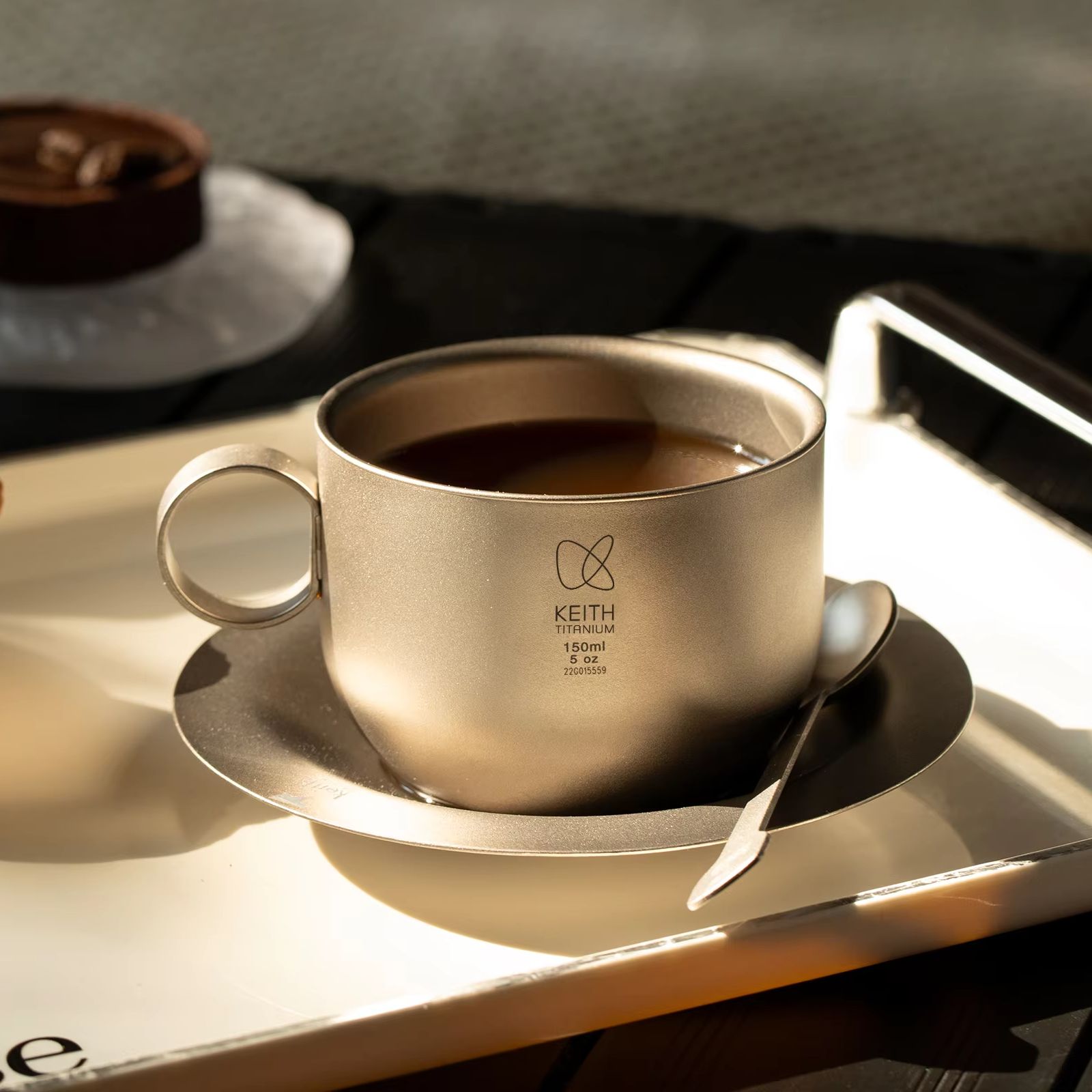 Camping Cooking Mug - KEITH Pure Titanium Coffee Cup Set,