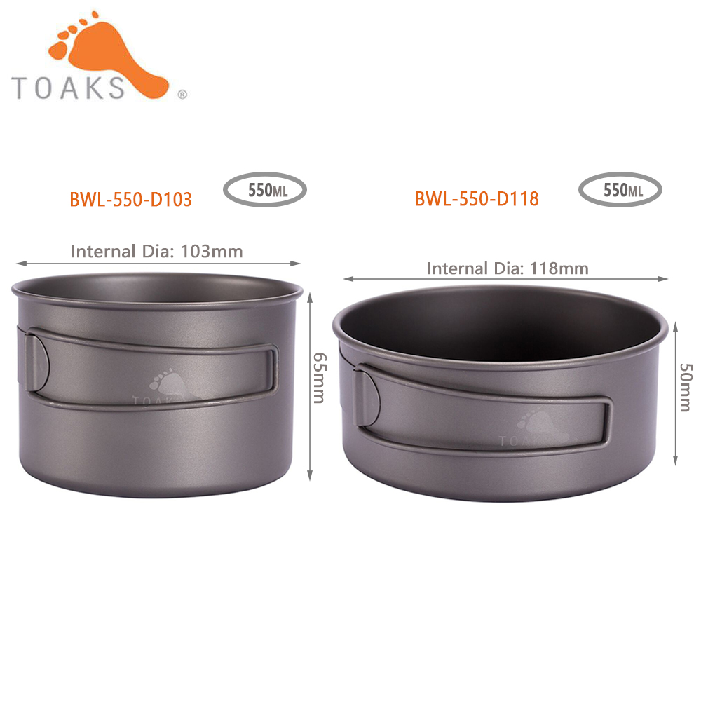 TOAKS BWL-550  Camping Titaniu - đánh giá và giá Mess Kit Titanium
