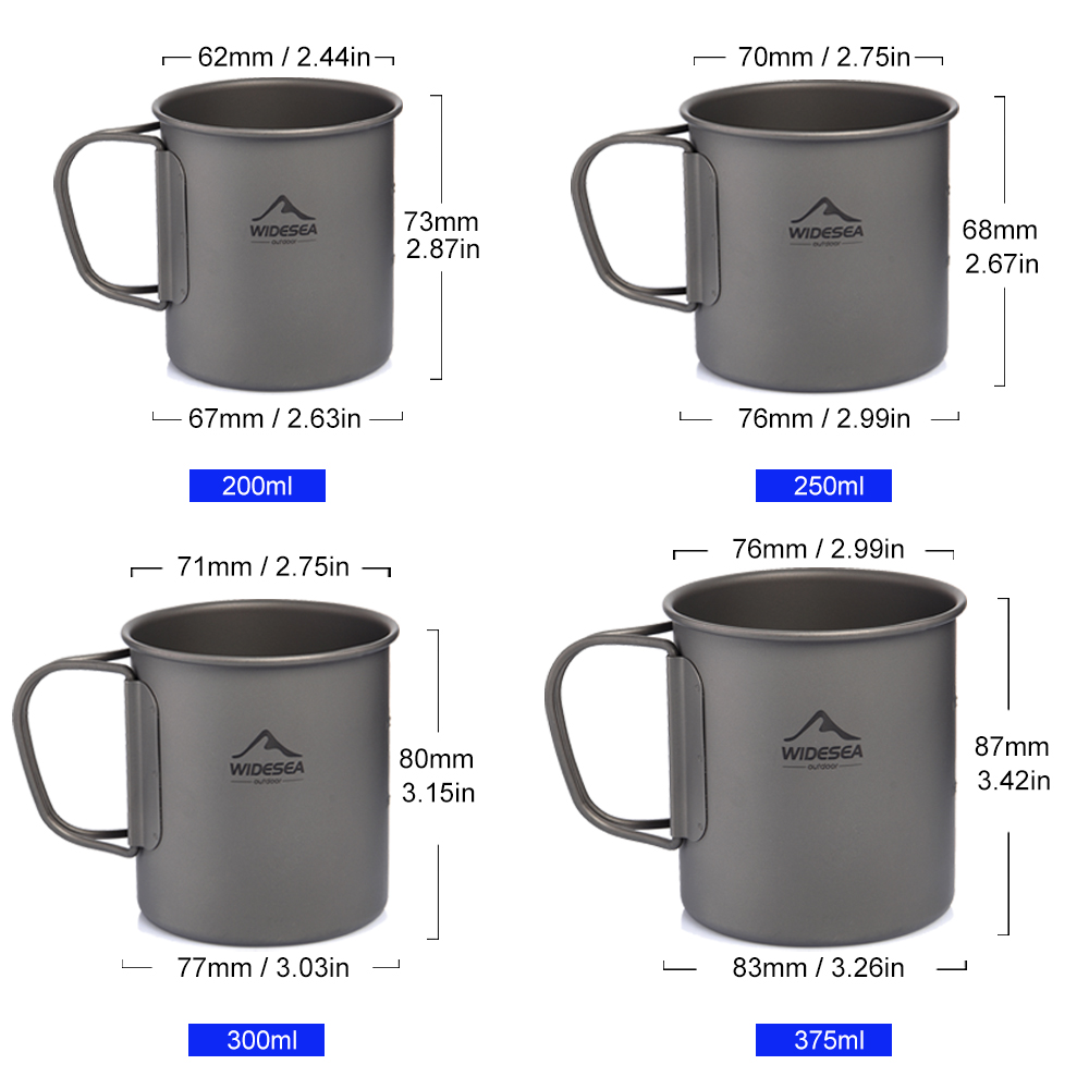 Widesea Camping Mug Titanium C - đánh giá và giá Camping Cooking All In One