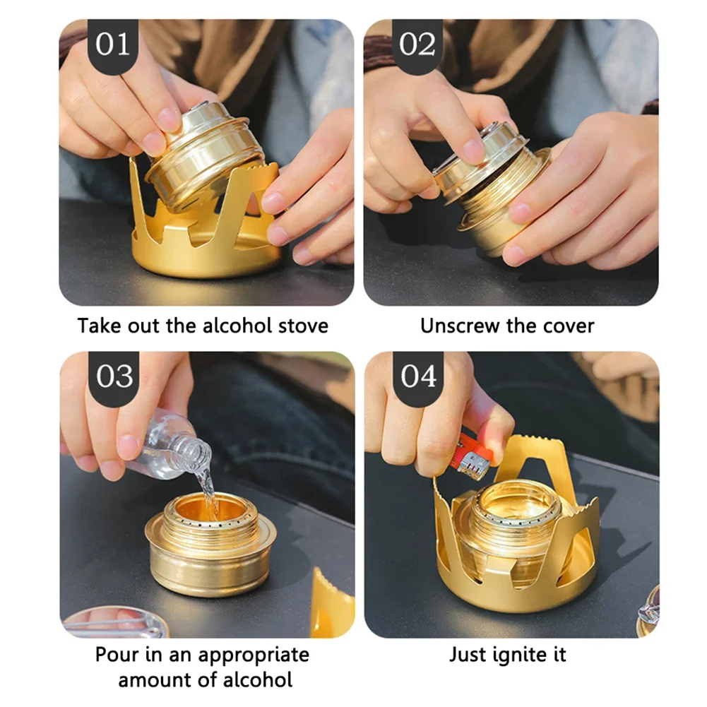 Portable Mini Alcohol Stove Bu - đánh giá và giá Camping Cooking Alcohol