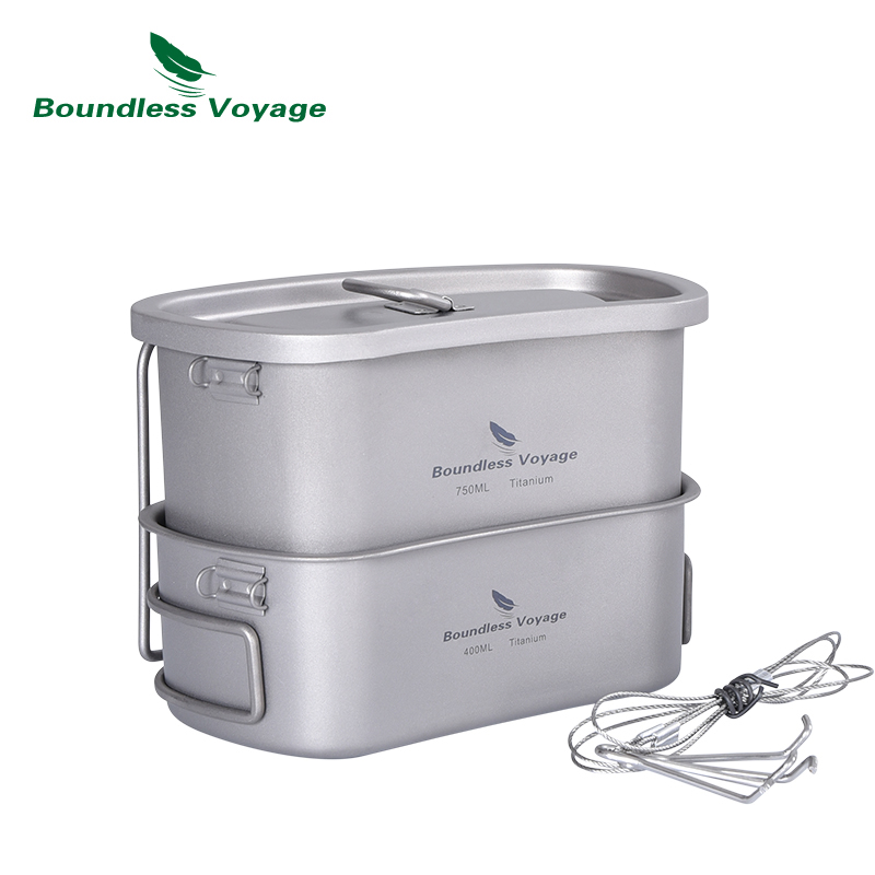 Boundless Voyage Outdoor Milit - đánh giá và giá Mess Kit Titanium