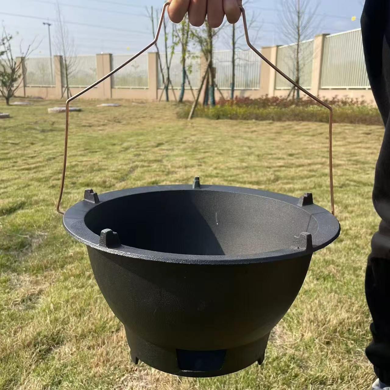 Traditional Cast Iron Carbon S - đánh giá và giá Camping Cooking Fire Pit