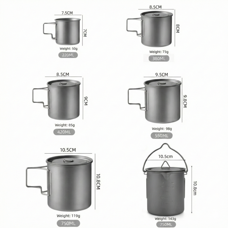 Titanium Camping Mug with Fold - đánh giá và giá Camping Cooking Mug