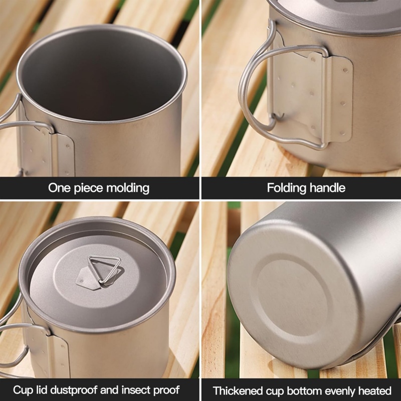 Titanium Camping Mug with Fold - đánh giá và giá Camping Cooking Mug