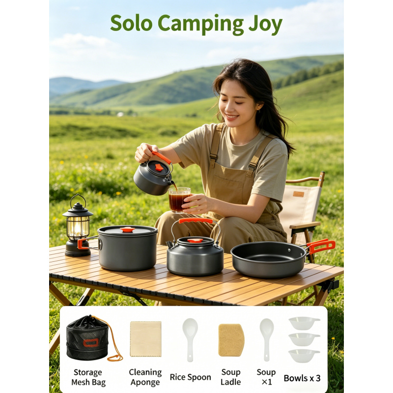Camping Cookware Set – Outdoor - đánh giá và giá Camping Cooking Cup