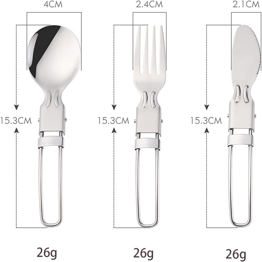 Camping Flatware Sets Stainles - đánh giá và giá Camping Cooking Cutlery Set