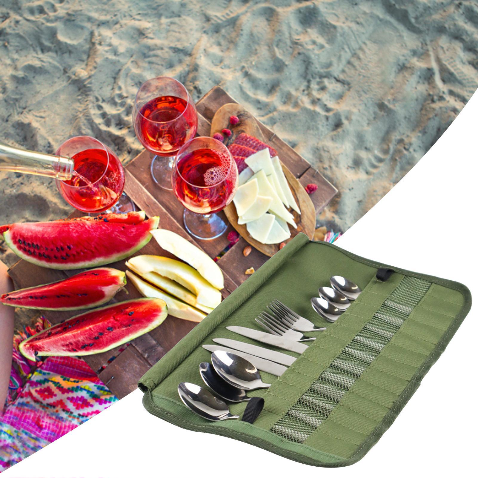Camping Tableware Roll Bag Kit - đánh giá và giá Camping Cooking All In One