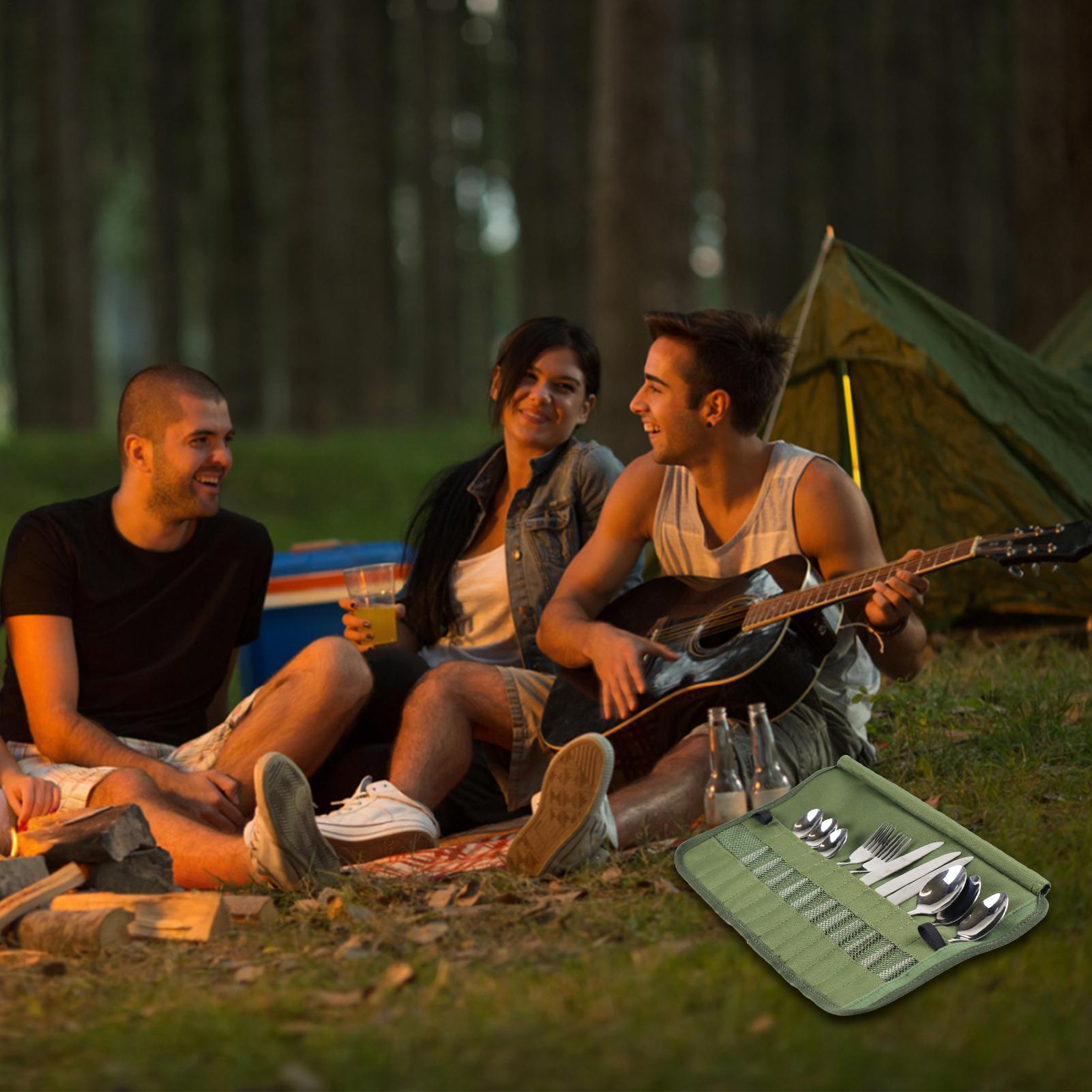 Camping Tableware Roll Bag Kit - đánh giá và giá Camping Cooking All In One