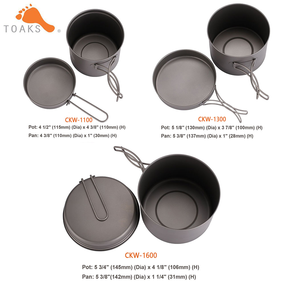 TOAKS Cookware Set Ultralight  - đánh giá và giá Mess Kit Titanium