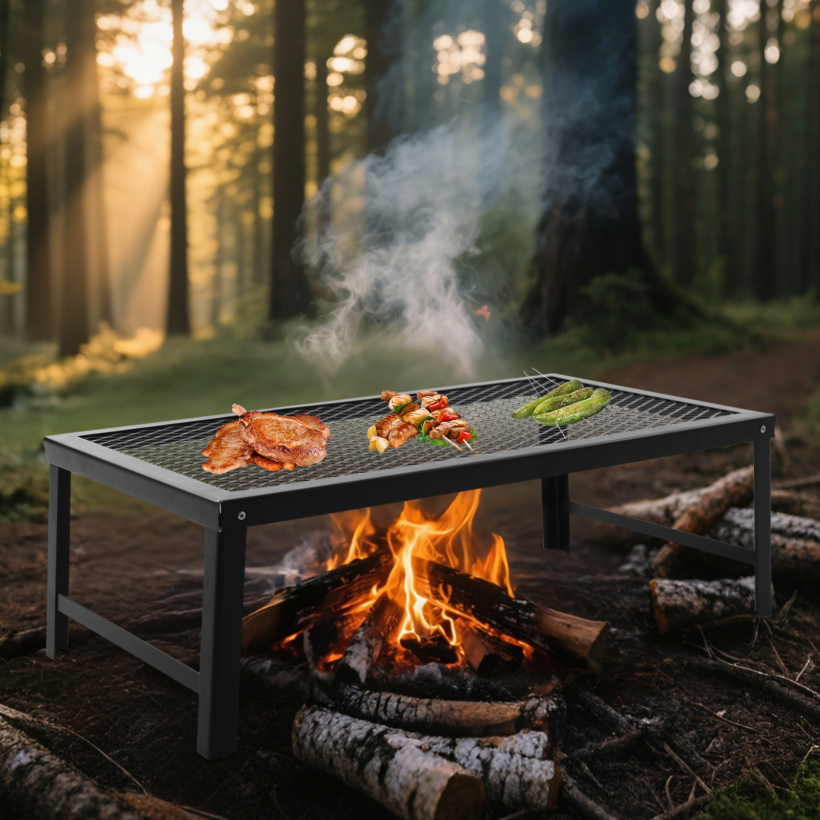 Portable Foldable Camping Gril - đánh giá và giá Camping Cooking Fire Pit