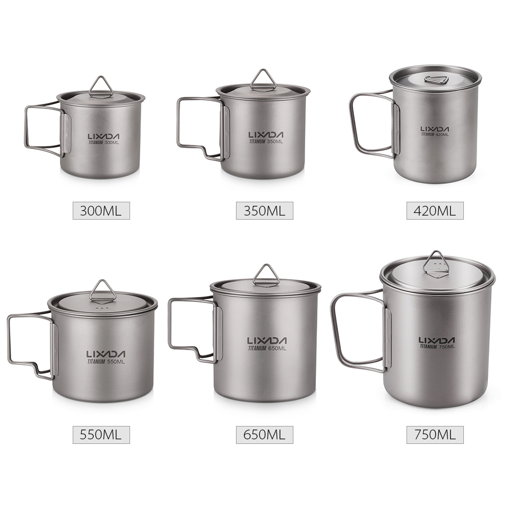 Lixada Water Cup Mug Titanium  - đánh giá và giá Camping Cooking Mug