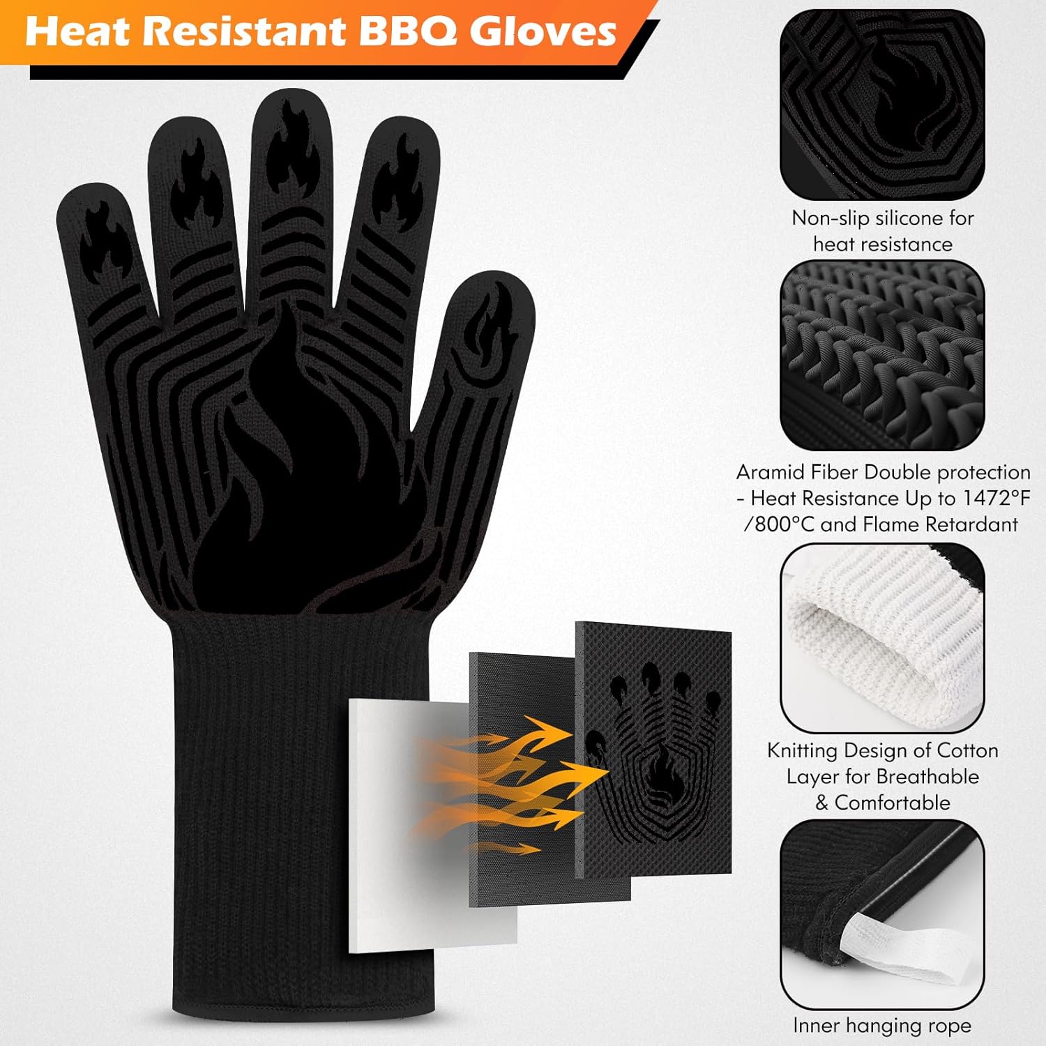 1472°F Heat Resistant BBQ Glov - đánh giá và giá Camping Cooking Ovens