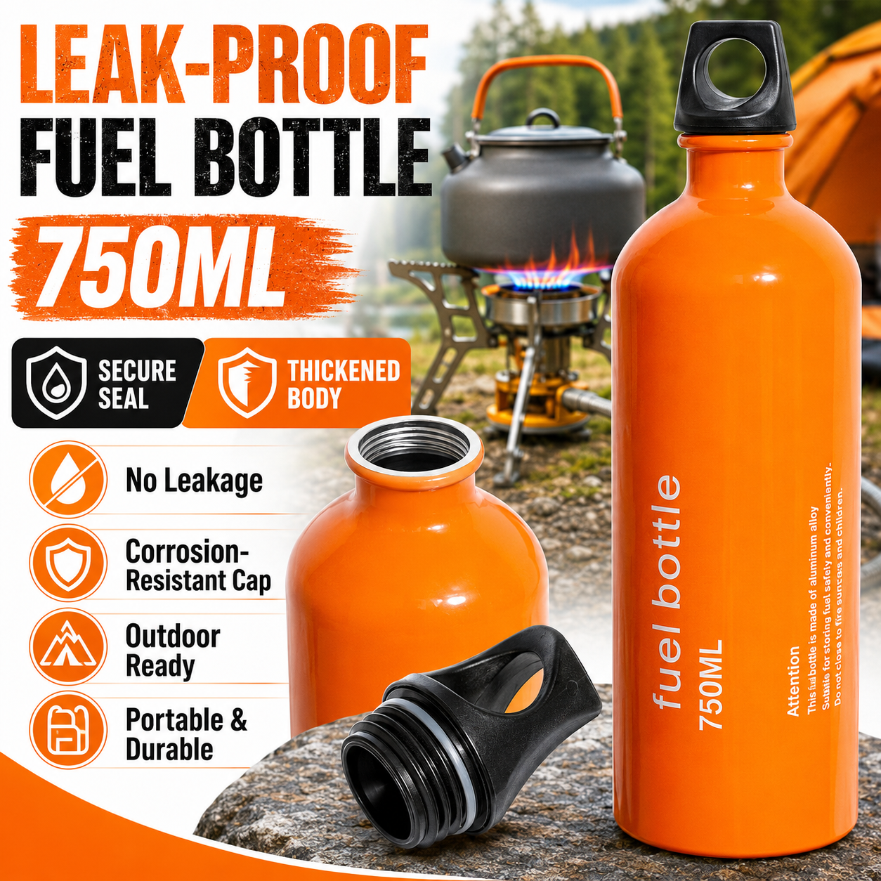 750ml Aluminum Fuel Bottle Cam - đánh giá và giá Camping Cooking Gazebo