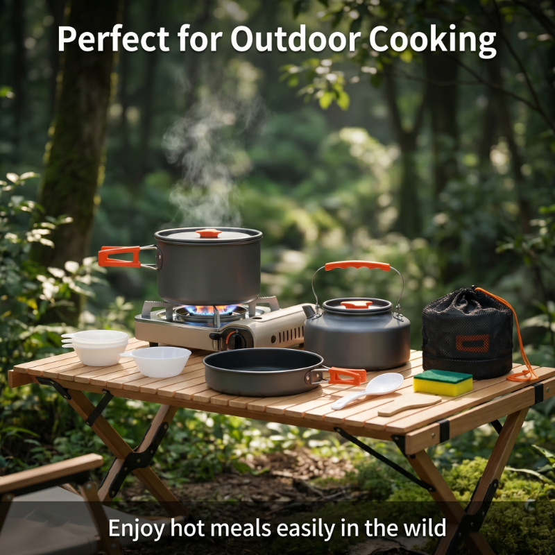 10PCS Ultralight Aluminum Camp - đánh giá và giá Camping Cooking All In One