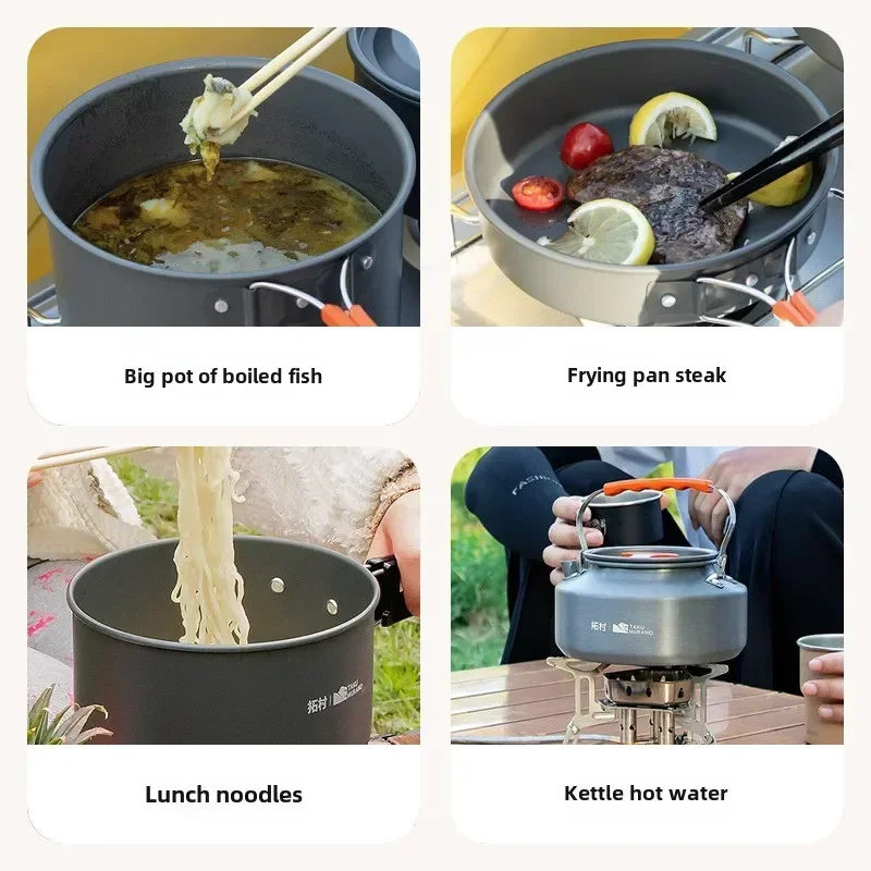 10PCS Ultralight Aluminum Camp - đánh giá và giá Camping Cooking All In One