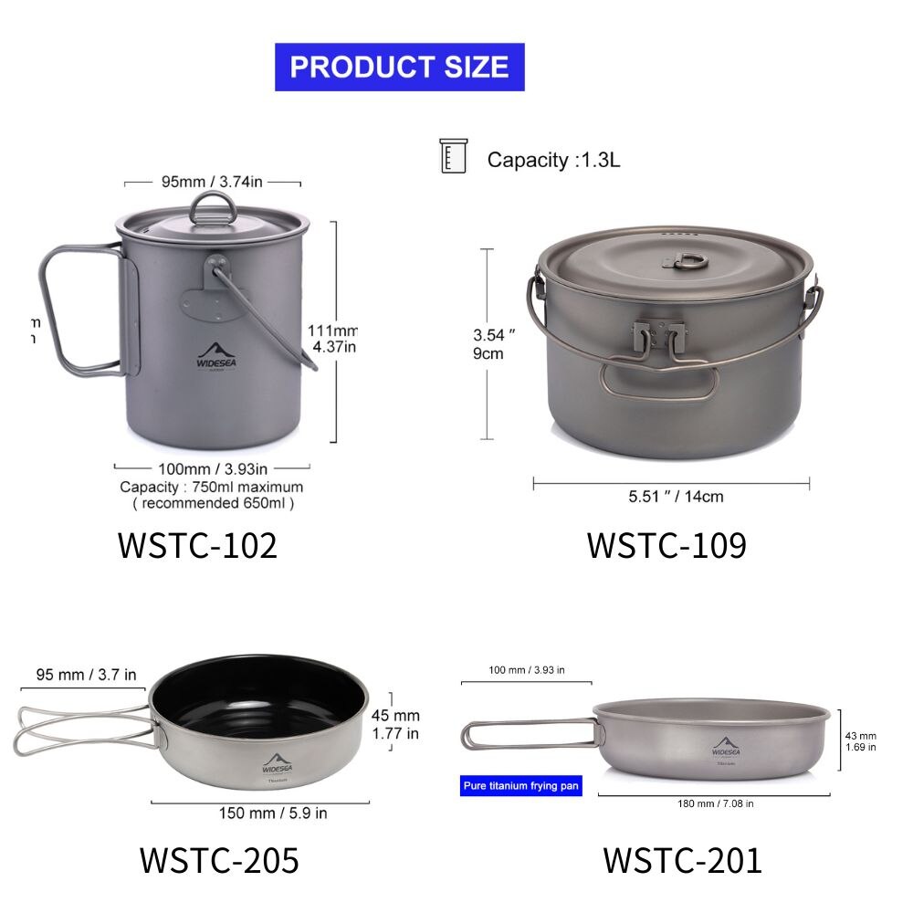 Widesea Camping Tableware Tita - đánh giá và giá Camping Cooking Rice
