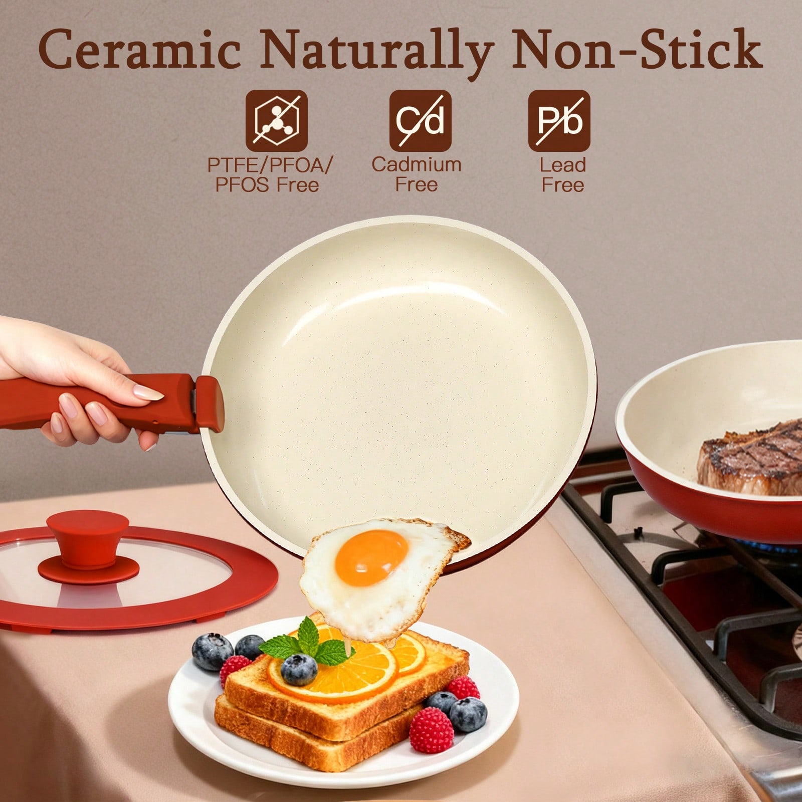 11Pcs Non-Stick Pots And Pans  - đánh giá và giá Camping Cooking Pots And Pans Set