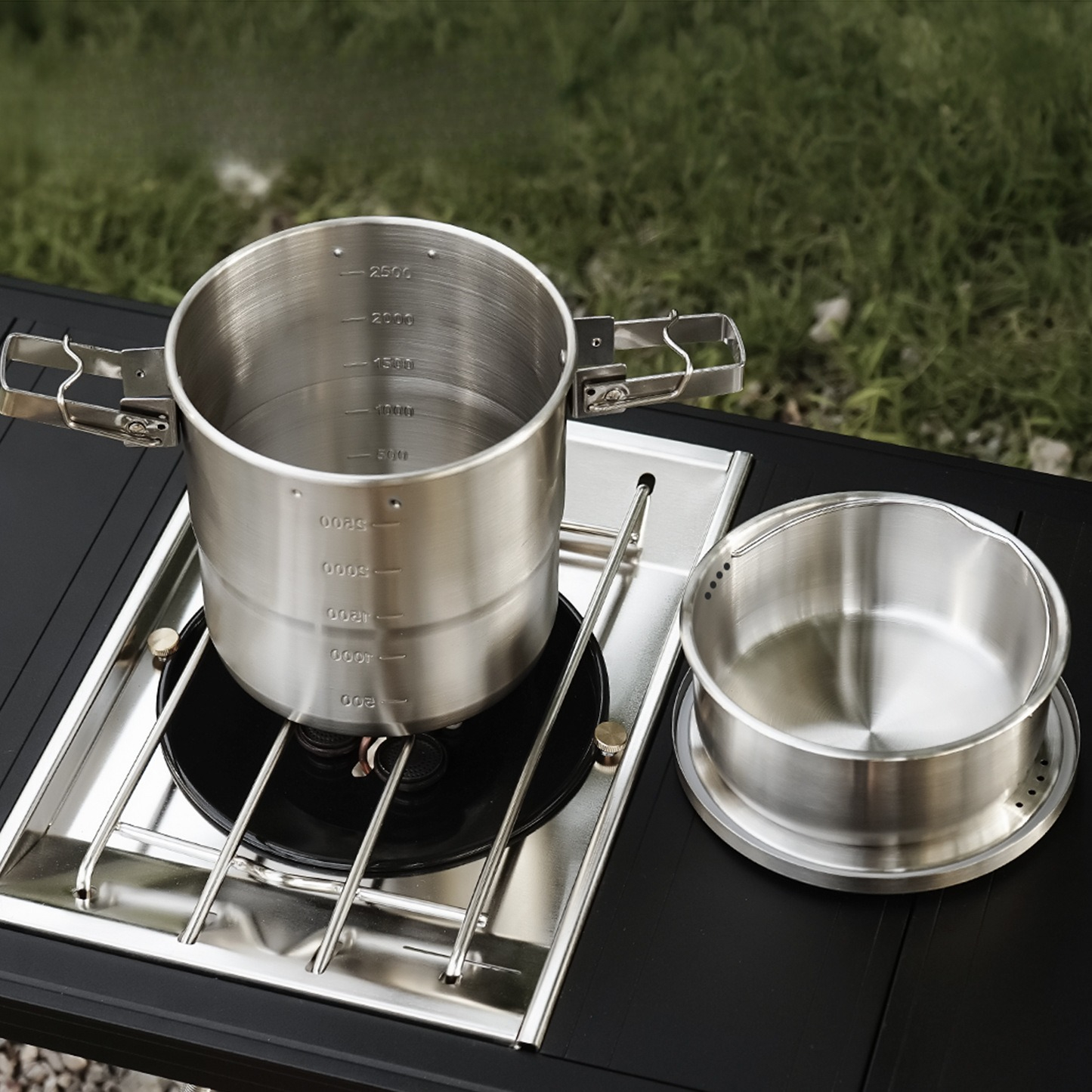 Outdoor 304 stainless steel po - đánh giá và giá Camping Cooking Pots And Pans Set