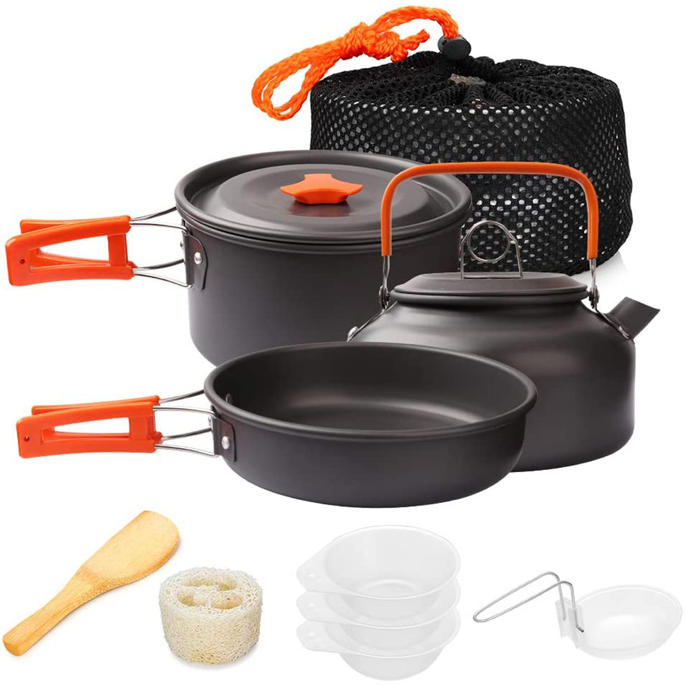 1pcs/1set Camping Cookware Kit - đánh giá và giá Camping Cooking Rice