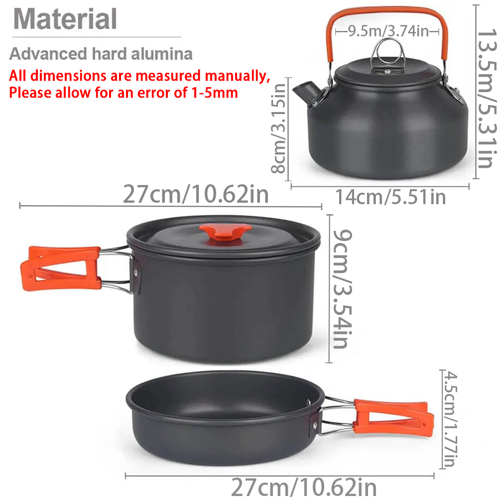 1pcs/1set Camping Cookware Kit - đánh giá và giá Camping Cooking Rice