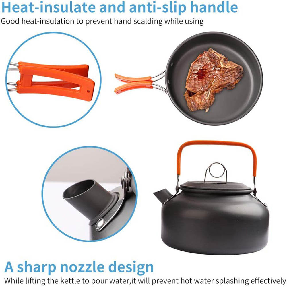 1pcs/1set Camping Cookware Kit - đánh giá và giá Camping Cooking Rice