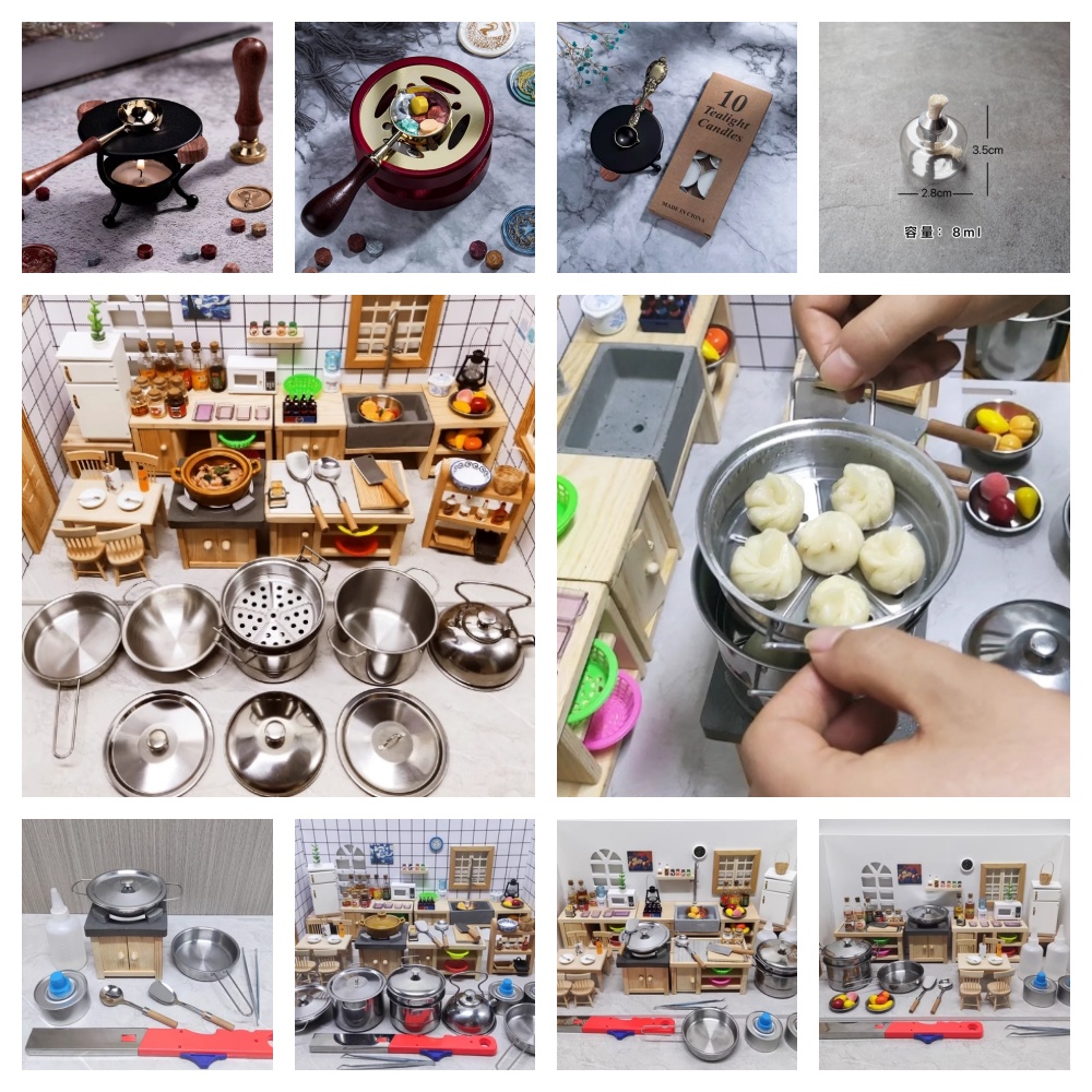 Doll House Miniature Kitchen S - đánh giá và giá Camping Cooking Alcohol