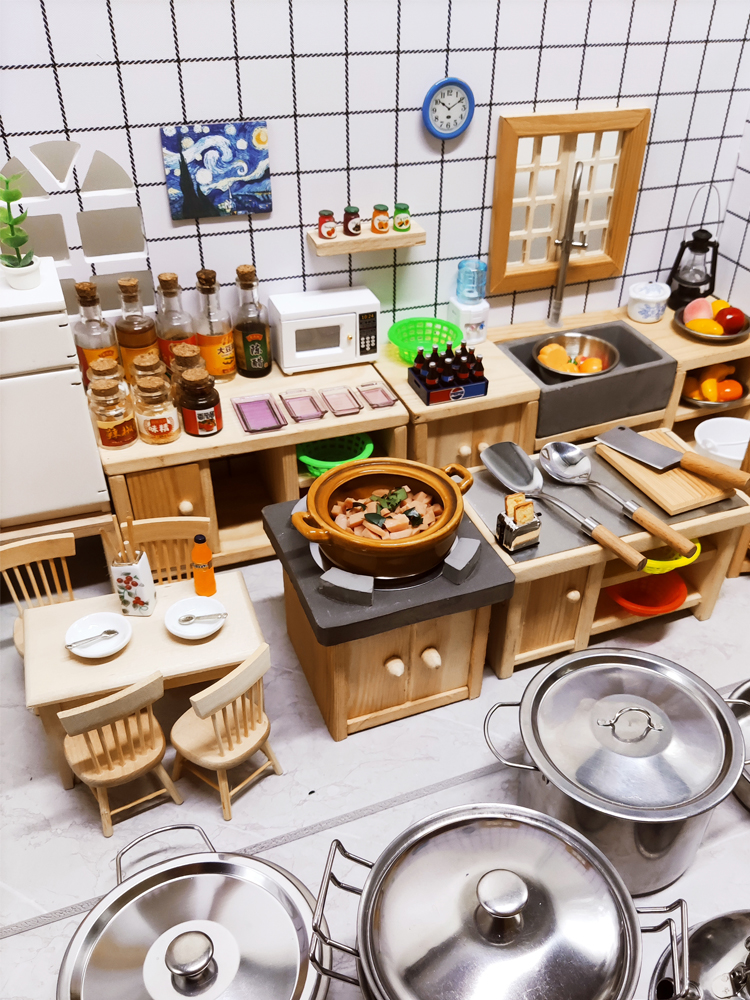 Doll House Miniature Kitchen S - đánh giá và giá Camping Cooking Alcohol