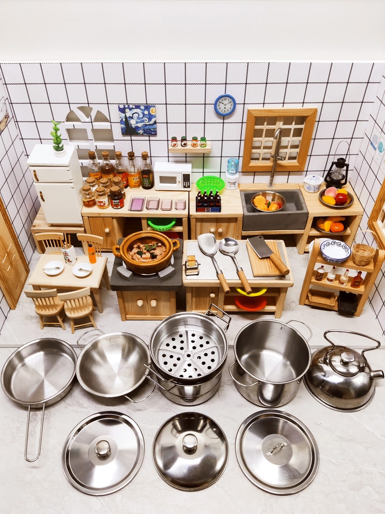 Doll House Miniature Kitchen S - đánh giá và giá Camping Cooking Alcohol