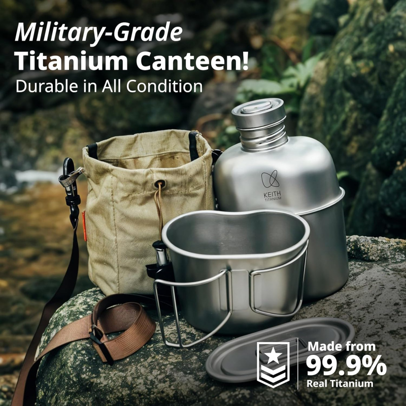 Keith Titanium Bottle Outdoor  - đánh giá và giá Mess Kit Titanium