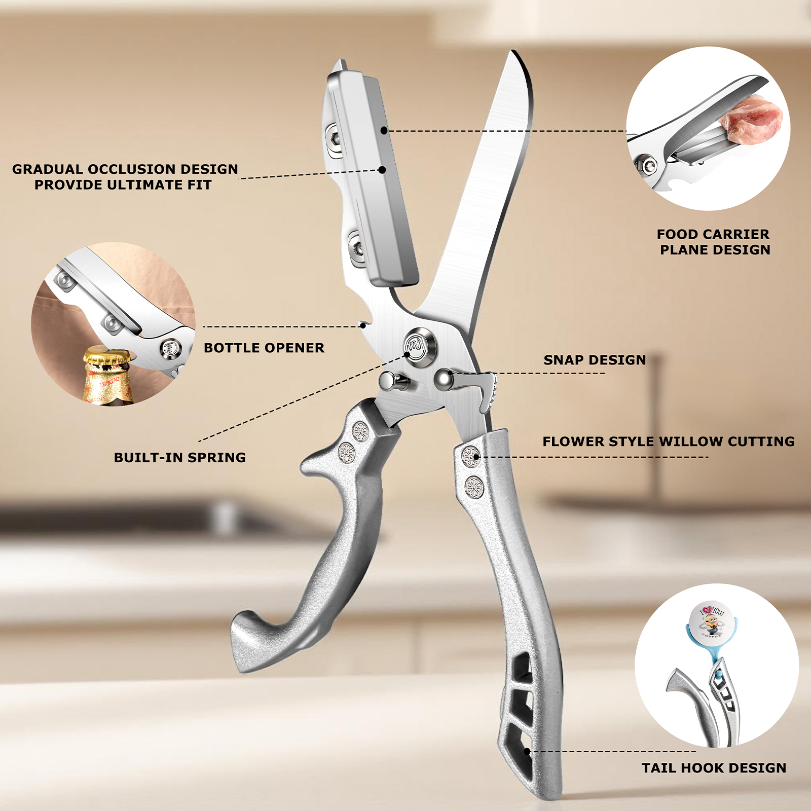 Multifunctional Kitchen Scisso - đánh giá và giá Camping Cooking All In One