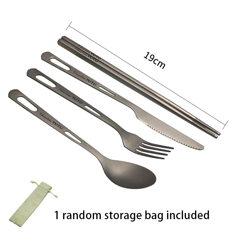 Titanium Tableware Set Camping - đánh giá và giá Camping Cooking Cutlery Set