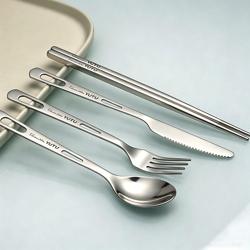 Titanium Tableware Set Camping - đánh giá và giá Camping Cooking Cutlery Set