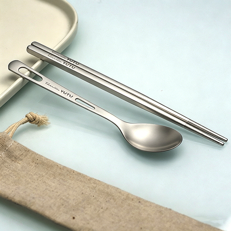 Titanium Tableware Set Camping - đánh giá và giá Camping Cooking Cutlery Set