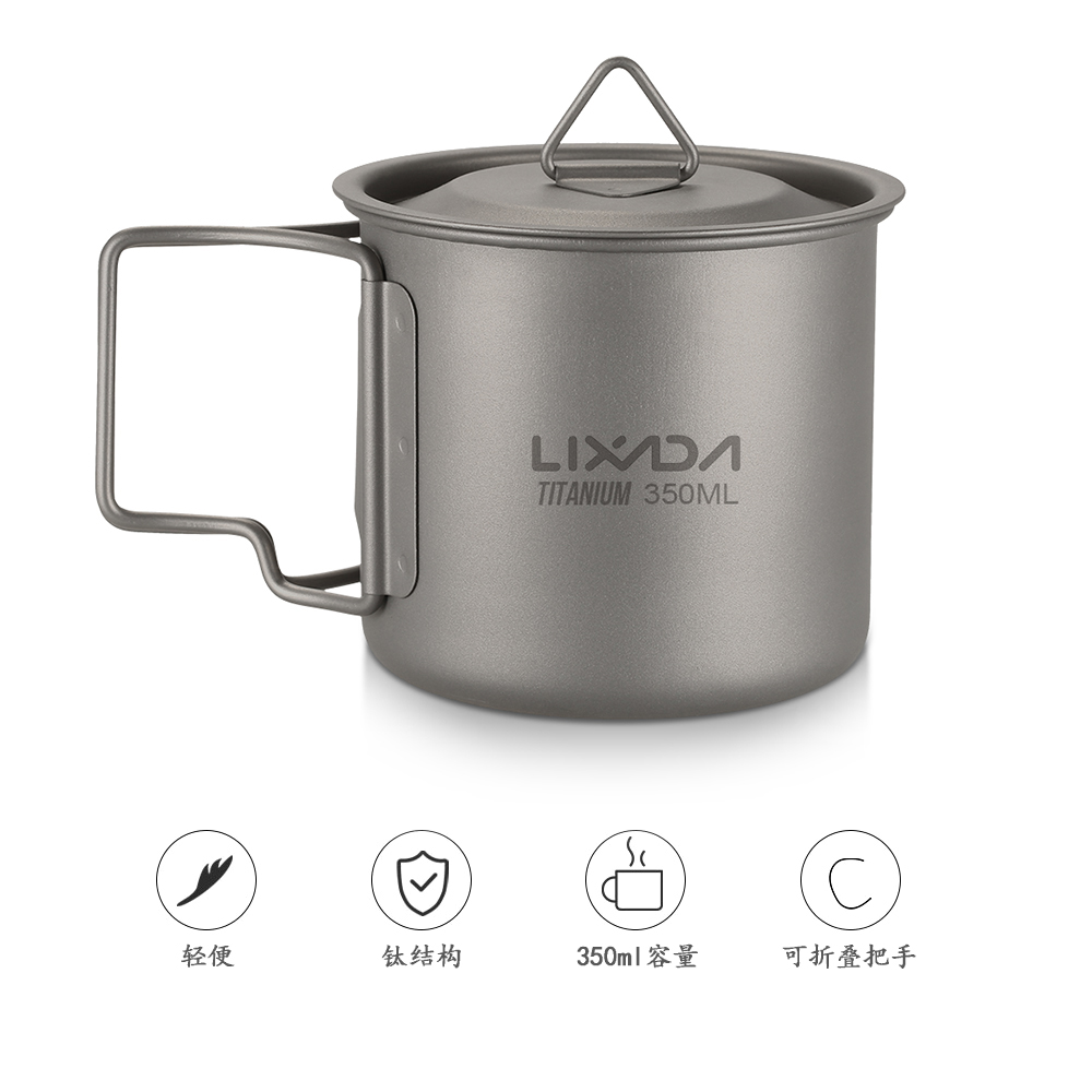 Lixada Ultralight Titanium Cup - đánh giá và giá Camping Cooking Mug