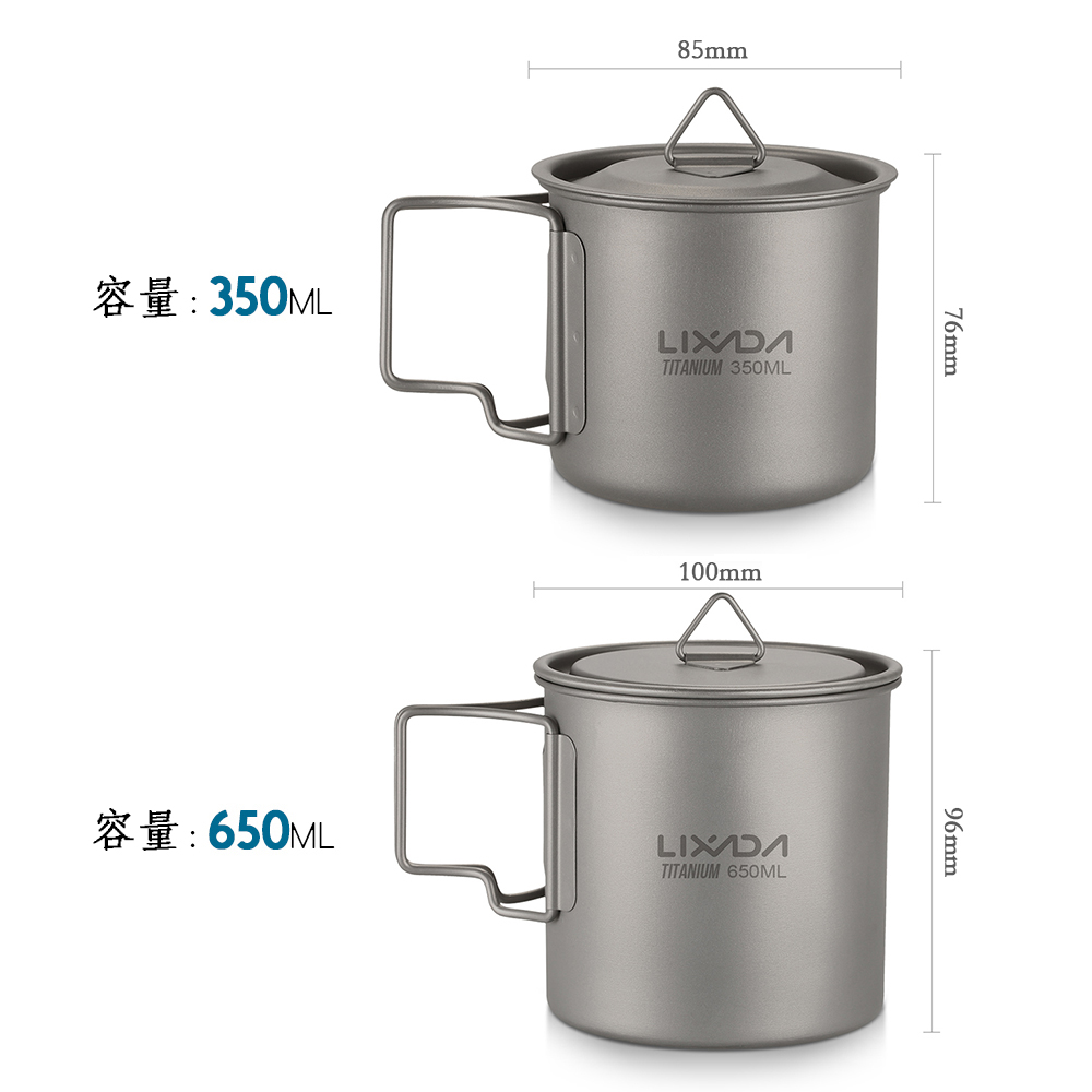Lixada Ultralight Titanium Cup - đánh giá và giá Camping Cooking Mug