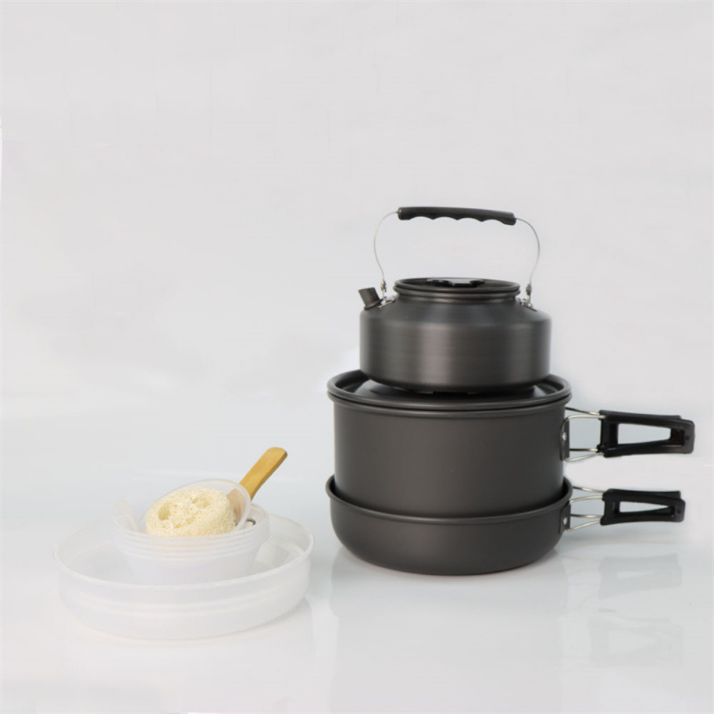 Outdoor large cooking set, 2-4 - đánh giá và giá Camping Cooking Pot Large