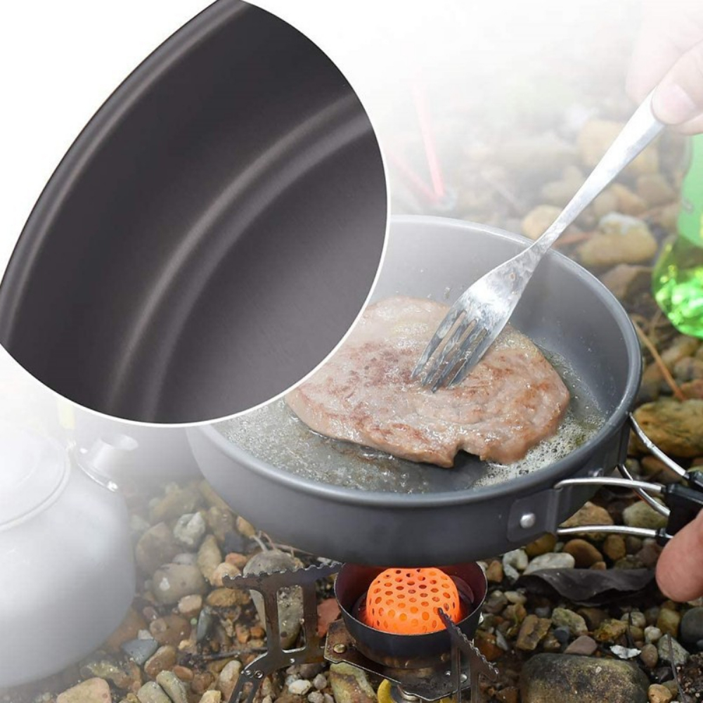Outdoor large cooking set, 2-4 - đánh giá và giá Camping Cooking Pot Large