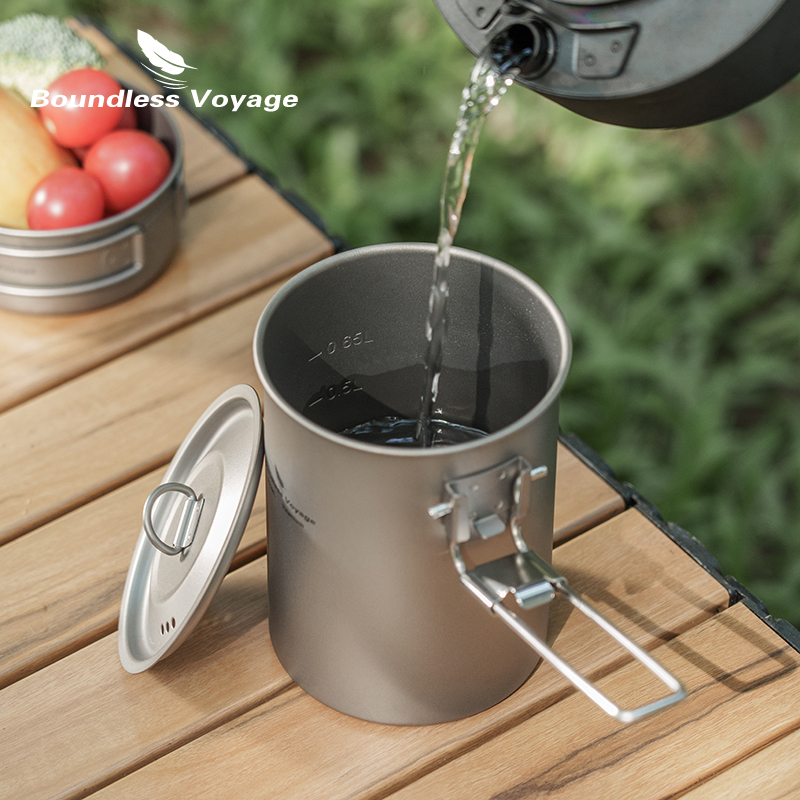 Boundless Voyage 900ml Titaniu - đánh giá và giá Camping Cooking Mug