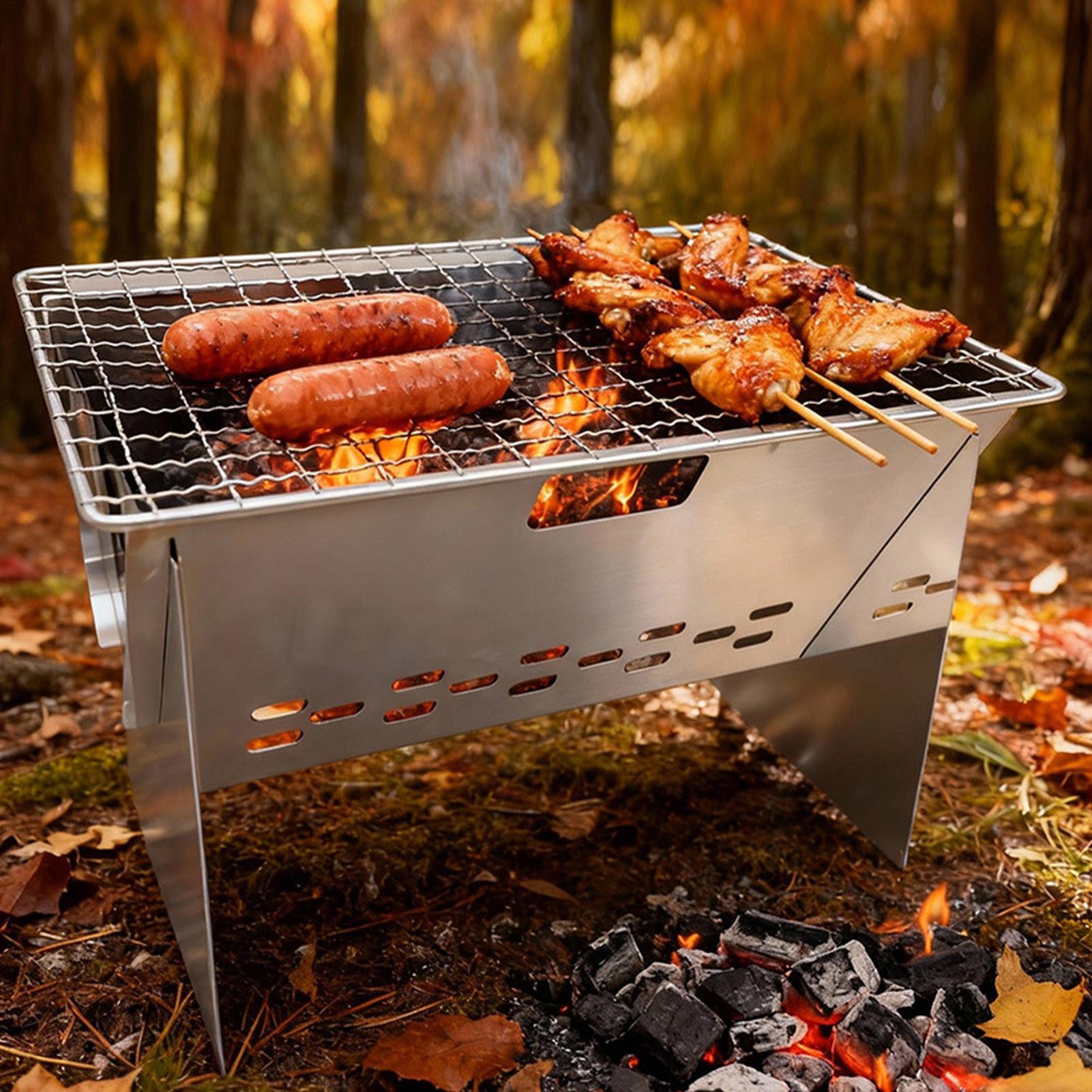 Stainless steel Charcoal Grill - đánh giá và giá Camping Cooking Fire Pit