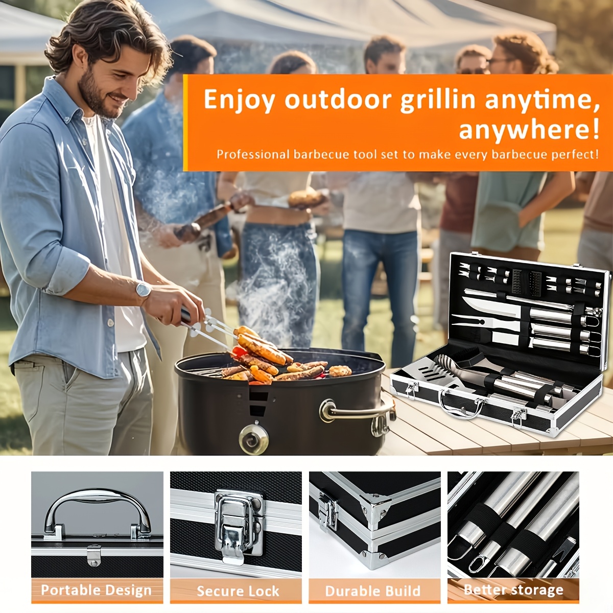 9/21pcs of Barbecue Accessorie - đánh giá và giá Camping Cooking Without Electricity