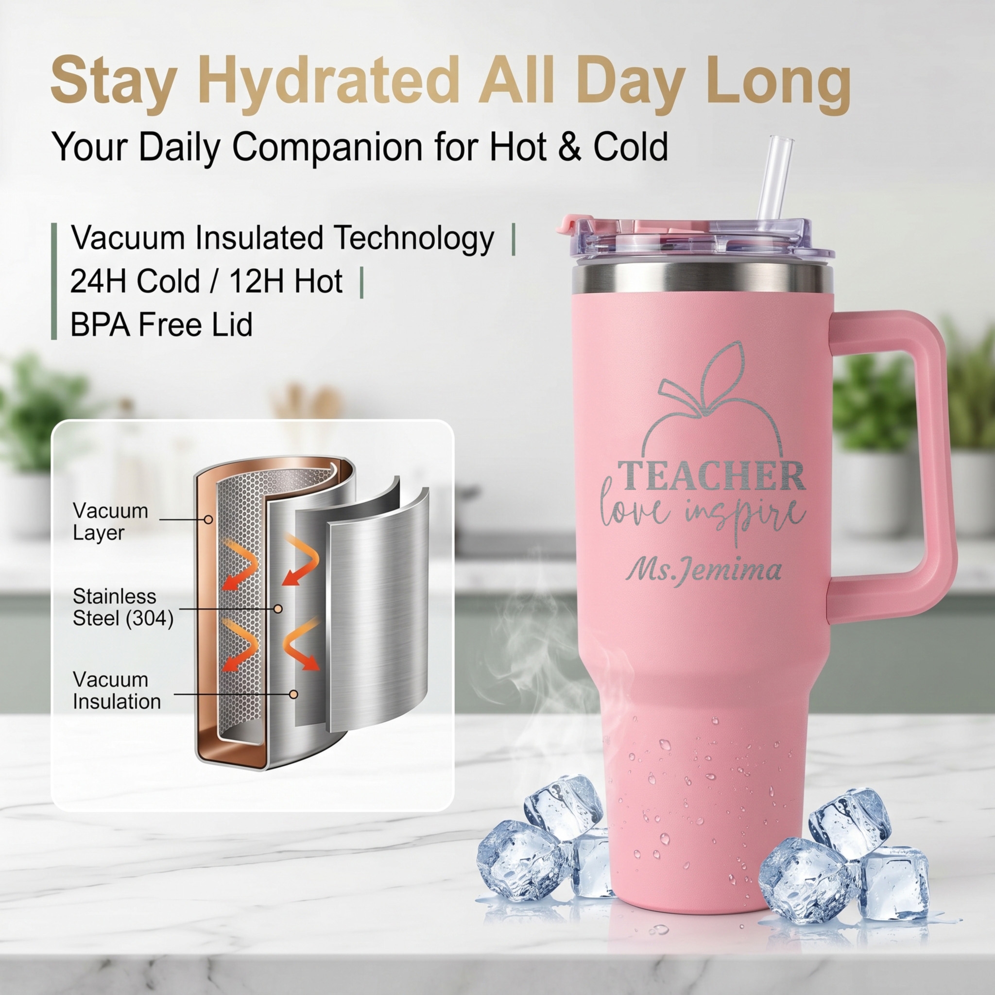 1L Teacher personalized text b - đánh giá và giá Camping Cooking Mug