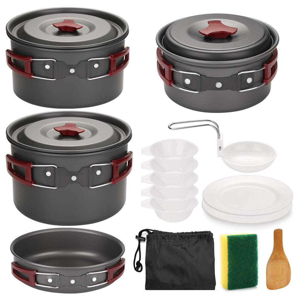 Outdoor Camping Cookware Kit N - đánh giá và giá Camping Cooking Rice