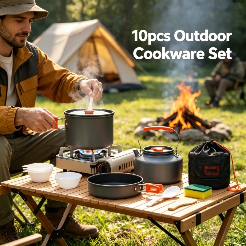 Camping Cookware Set Outdoor P - đánh giá và giá Camping Cooking Pots And Pans Set