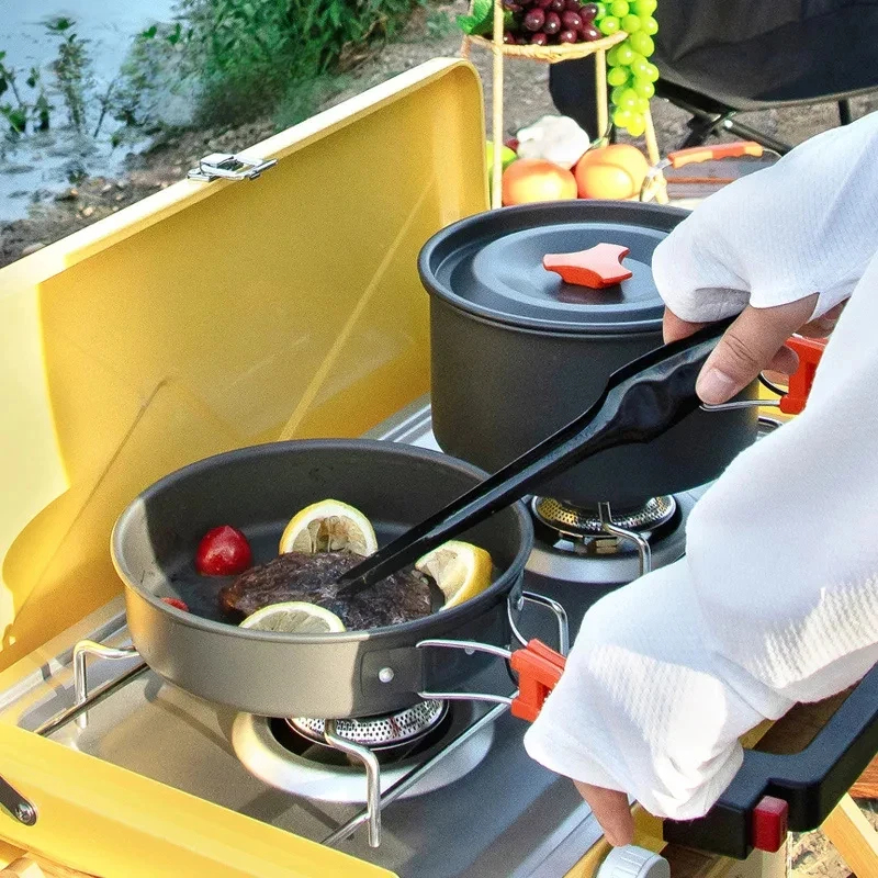 Camping Cookware Set Outdoor P - đánh giá và giá Camping Cooking Pots And Pans Set