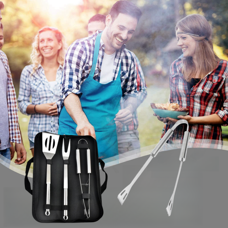BBQ Tools Set Barbecue Utensil - đánh giá và giá Camping Cooking All In One